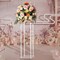 10x10&#x22; Acrylic Column Flower Stand Crystal Chains Geometric Wedding Centerpieces